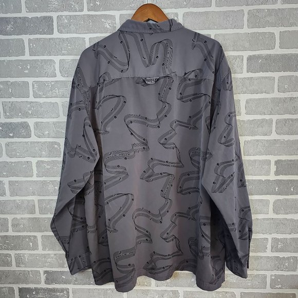 Pelle Pelle Marc Buchanan Shirt Men's 2XL Gray Rhapsody Blues Saxophone‎ Jazz - Picture 2 of 11